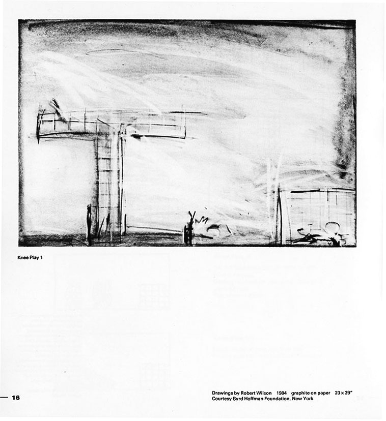 Drawings by Robert Wilson, 1984, graphite on paper.  Courtesy Byrd Hoffman Foundation, New York