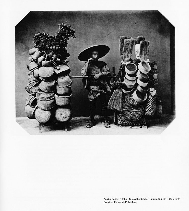 Basket Seller 1890s Kusakabe Kimbei, albumen print.  Courtesy Pennwick Publishing