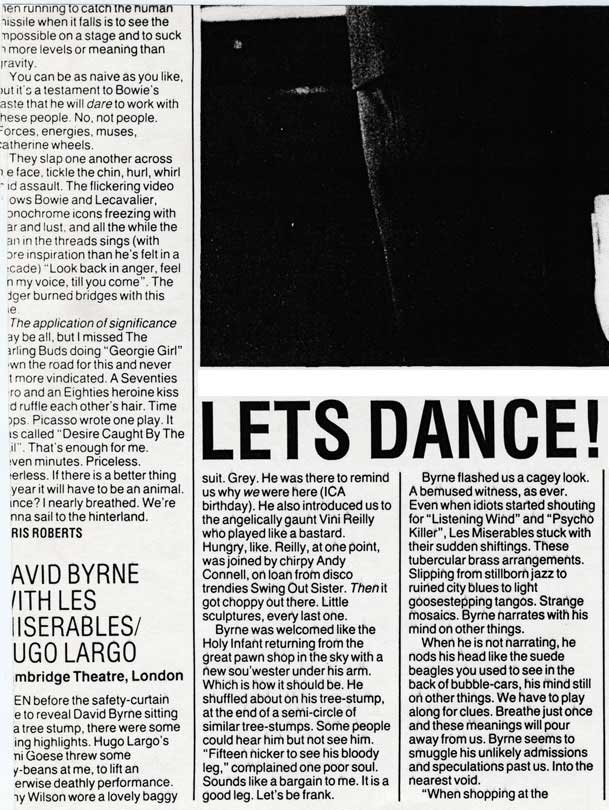 Lets Dance!, Melody Maker, July 9, 1988